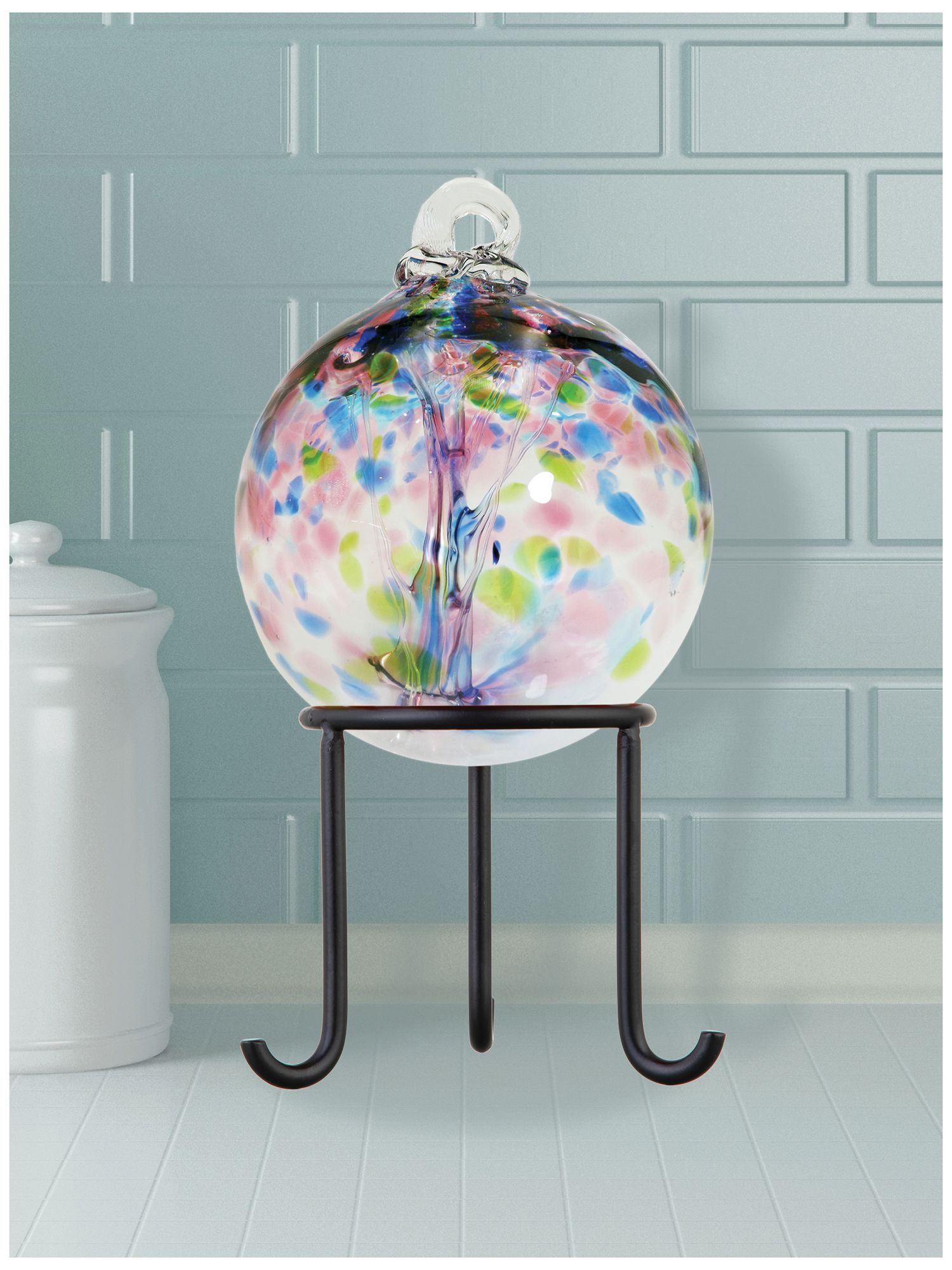 Image 2 Dale Tiffany Rainbow Tree of Life Hope 3" Hand Blown Glass Ornament more views