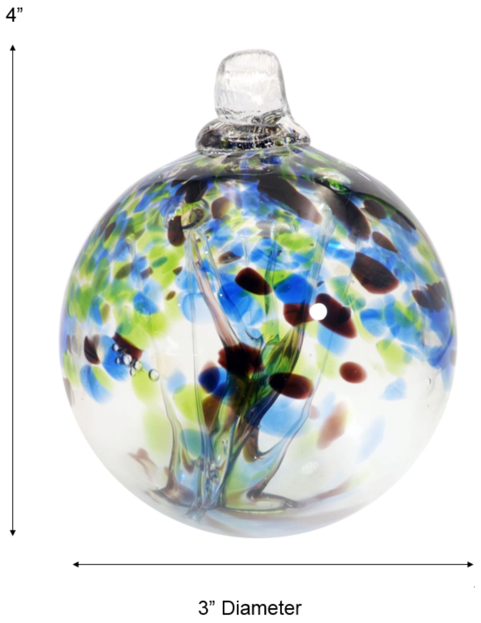 Image 4 Dale Tiffany Rainbow Tree of Life Mystic 3" Hand Blown Glass Ornament more views