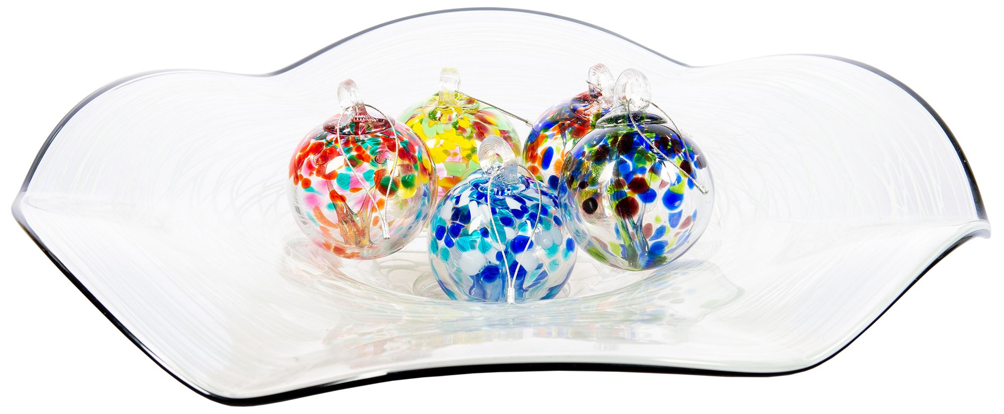 Image 5 Dale Tiffany Rainbow Tree of Life Mystic 3" Hand Blown Glass Ornament more views