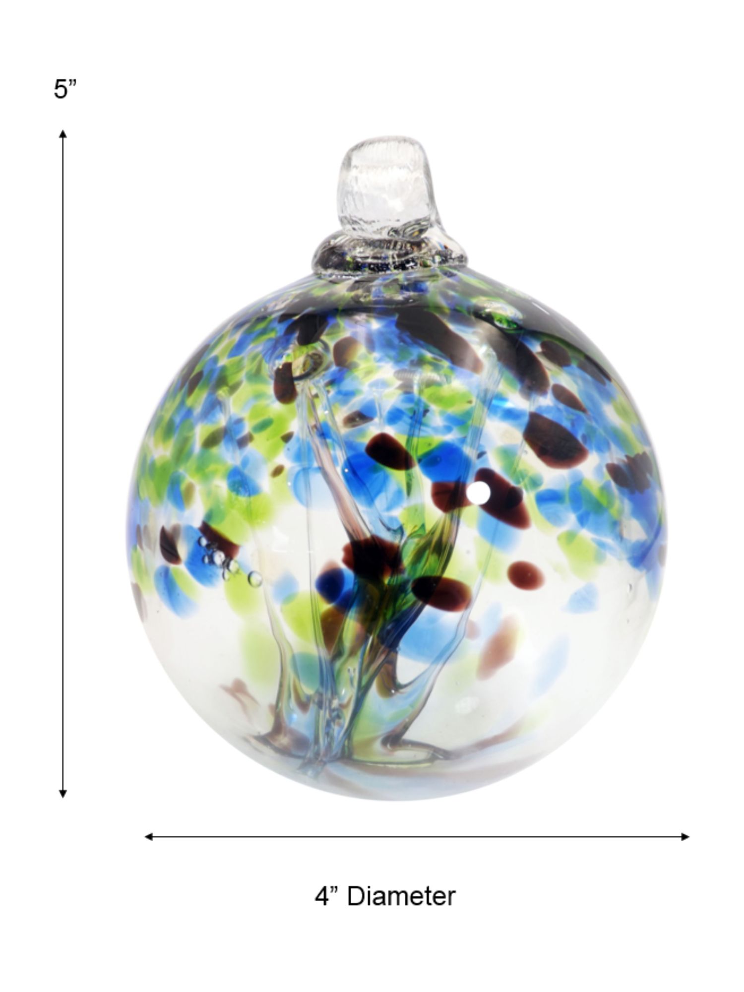 Image 4 Dale Tiffany Rainbow Tree of Life Mystic 4" Hand Blown Glass Ornament more views