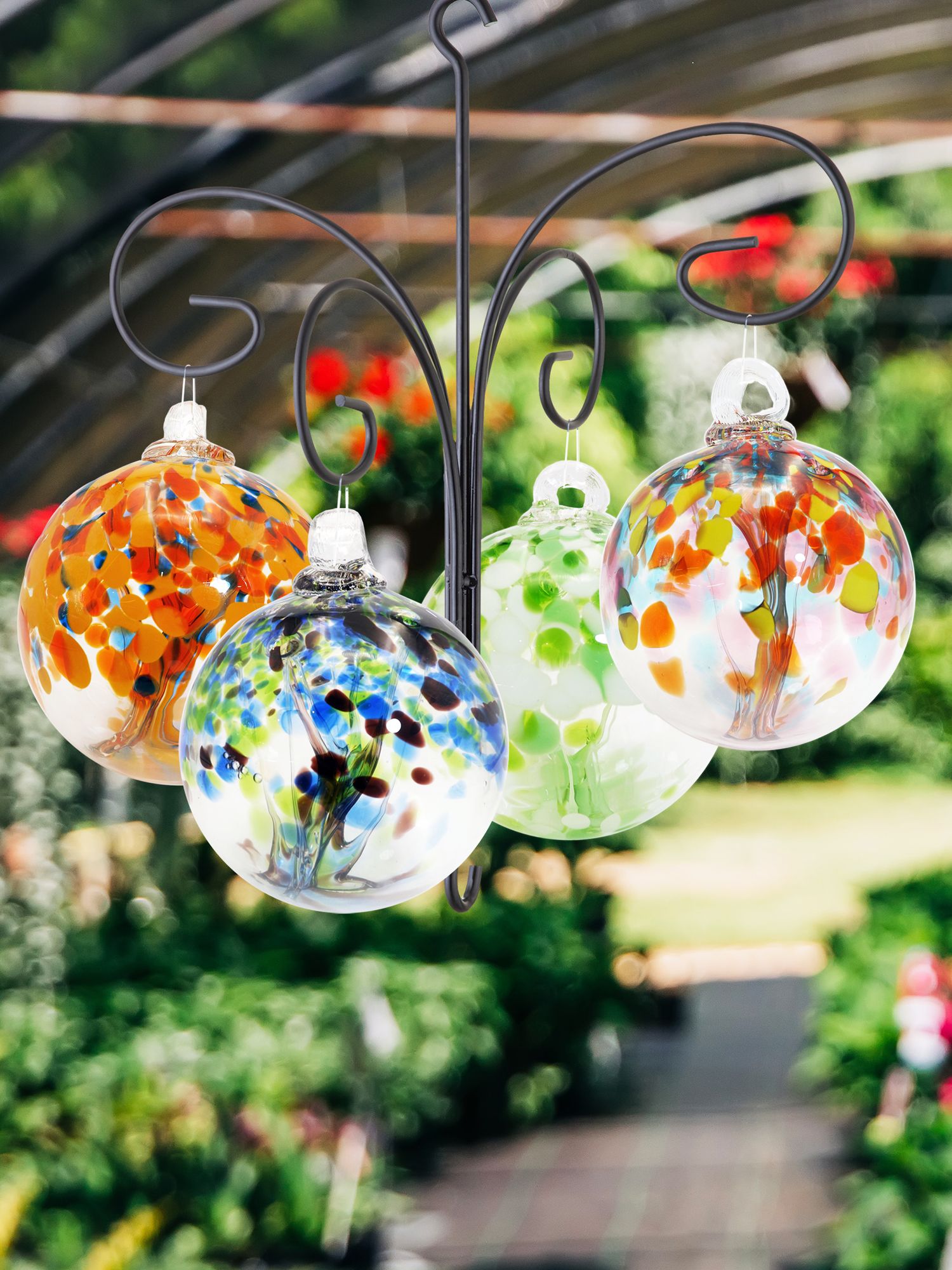 Thumbnail2 of Dale Tiffany Rainbow Tree of Life Mystic 6" Hand Blown Glass Ornament more views