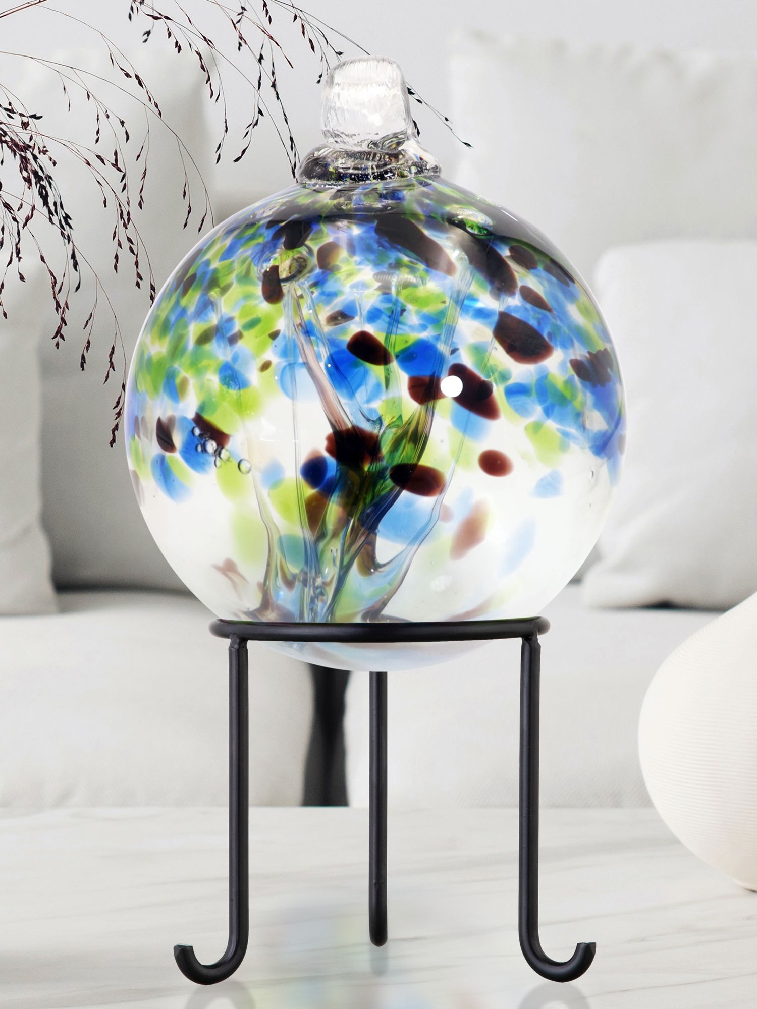 Thumbnail3 of Dale Tiffany Rainbow Tree of Life Mystic 6" Hand Blown Glass Ornament more views