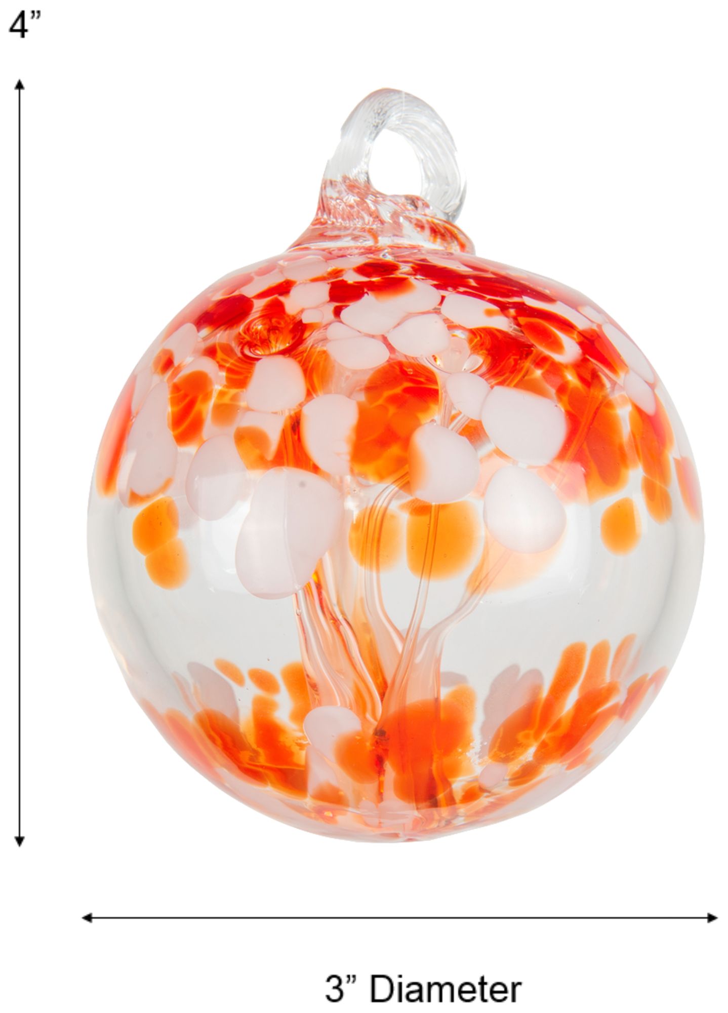 Image 3 Dale Tiffany Rainbow Tree of Life Nova 3" Hand Blown Glass Ornament more views