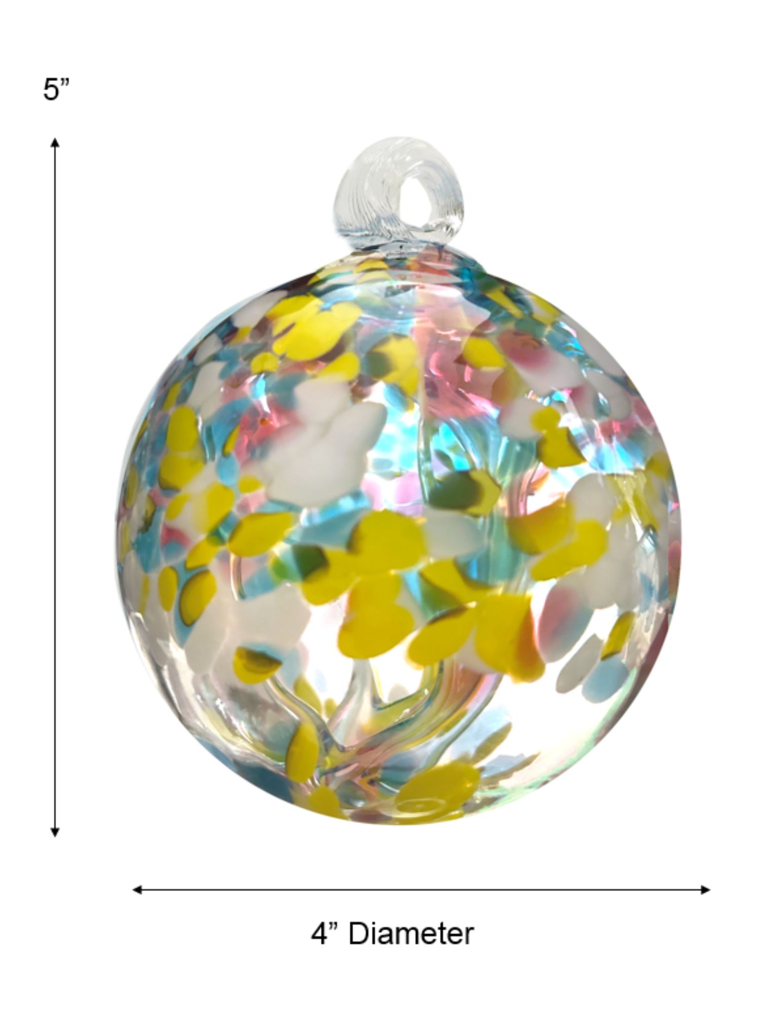 Image 4 Dale Tiffany Rainbow Tree of Life Spring 4" Hand Blown Glass Ornament more views