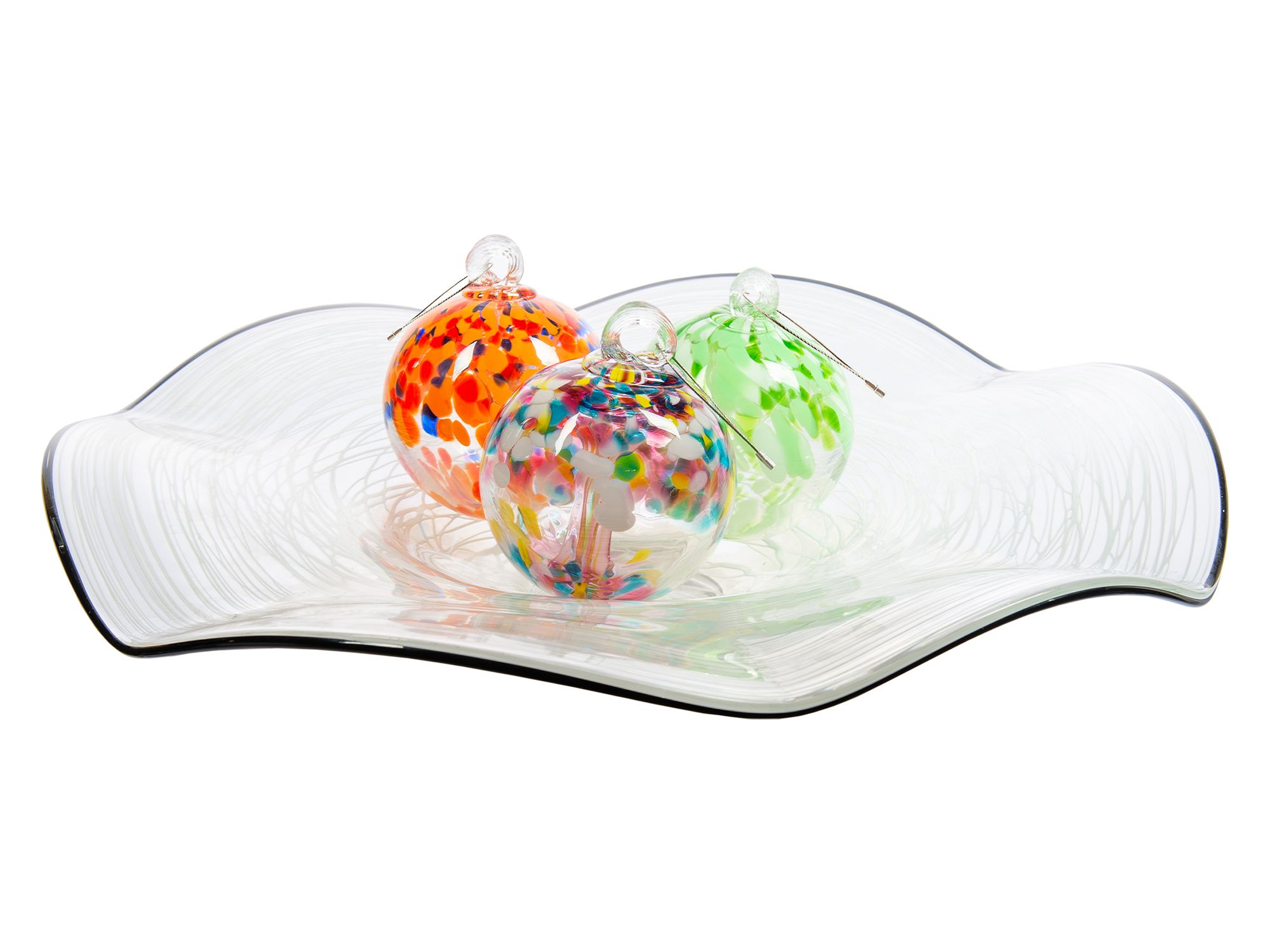 Image 5 Dale Tiffany Rainbow Tree of Life Spring 4" Hand Blown Glass Ornament more views