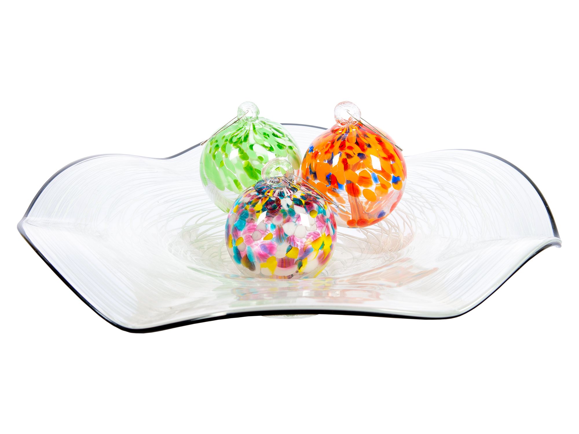 Image 6 Dale Tiffany Rainbow Tree of Life Spring 4" Hand Blown Glass Ornament more views