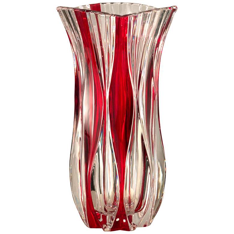 Image 1 Dale Tiffany Red Monte Carlo Crystal Vase