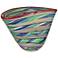 Dale Tiffany Ribbons Striped Multi-Color Art Glass Bowl