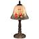 Dale Tiffany Rose Bell Hand-Painted Art Glass Accent Lamp