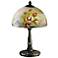 Dale Tiffany Rose Dome 16" High Hand-Painted Art Glass Table Lamp