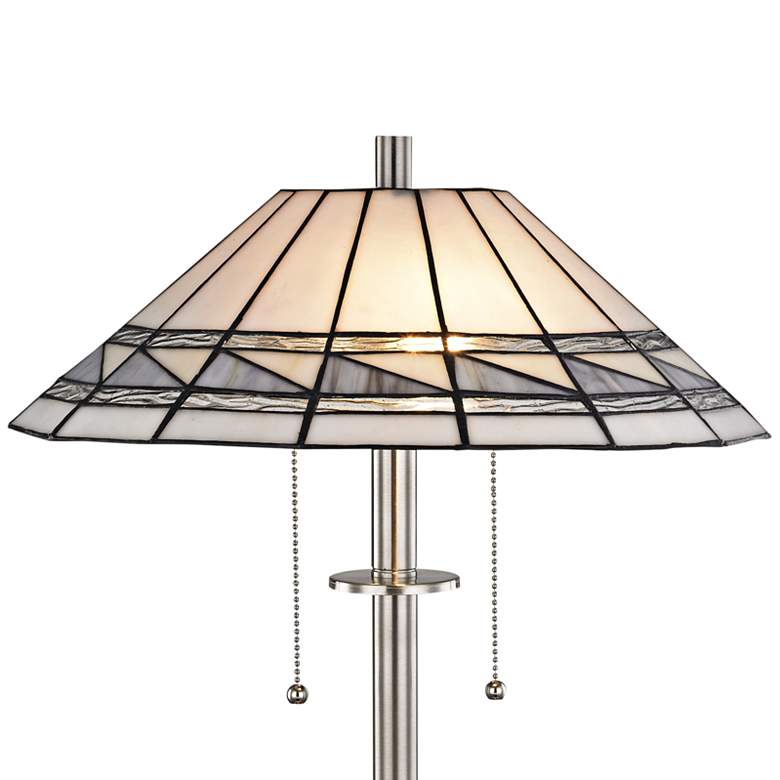 Image 4 Dale Tiffany Sasha Brushed Nickel Tiffany-Style Accent Table Lamp more views