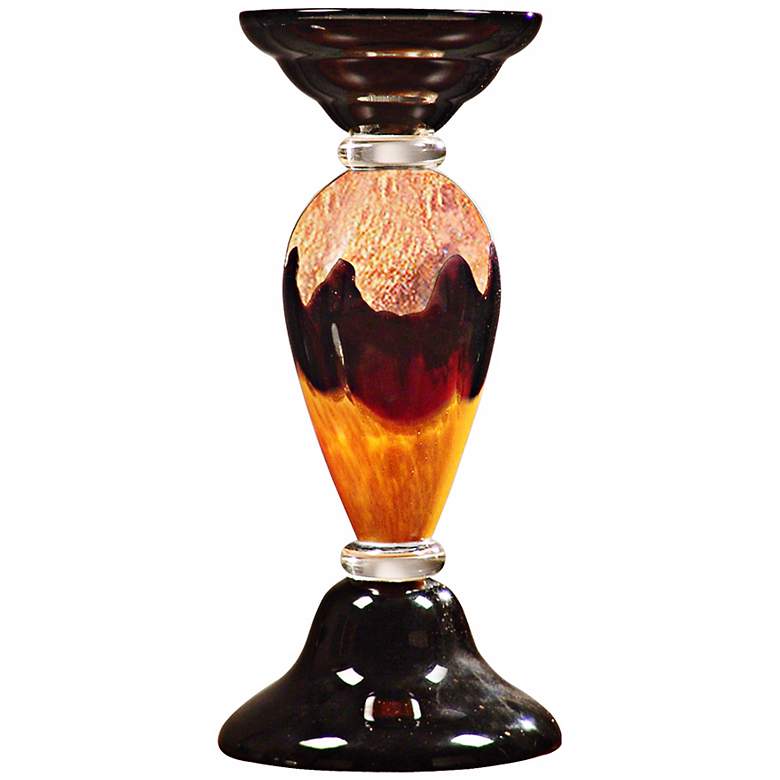Image 1 Dale Tiffany Sonora Hand-Blown Art Glass Candle Holder