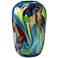 Dale Tiffany Stratford Multi-Color Blue 11"H Art Glass Vase