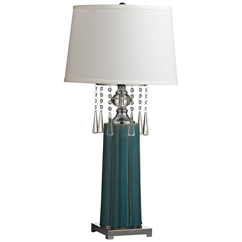 Image 1 Dale Tiffany Tori 31 1/2 inch Crystal and Ceramic LED Table Lamp