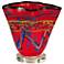 Dale Tiffany Vase 8 1/2" Rivera Red Art Glass Accent Lamp