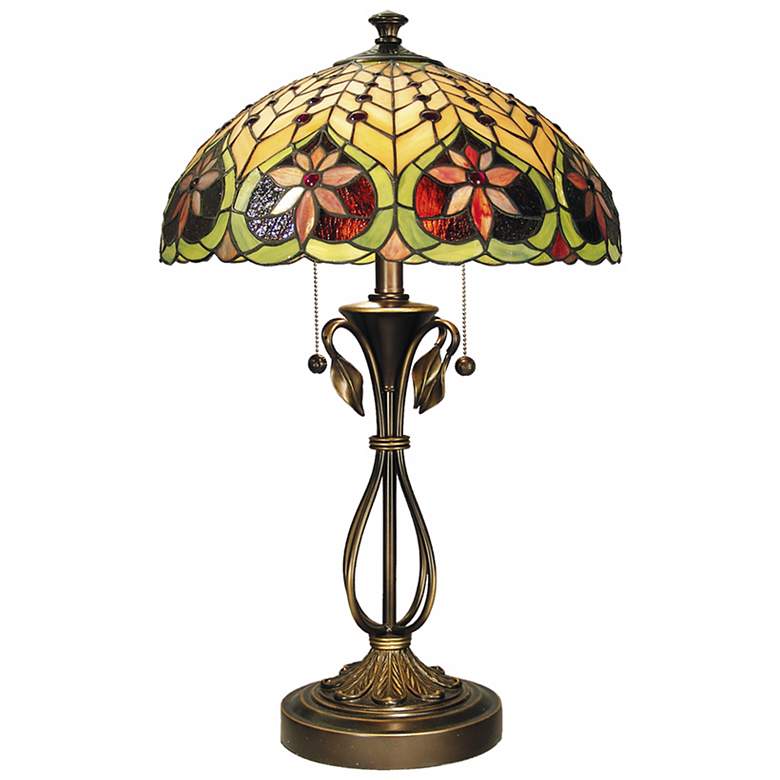 Image 1 Dale Tiffany Vine Base Art Glass Table Lamp