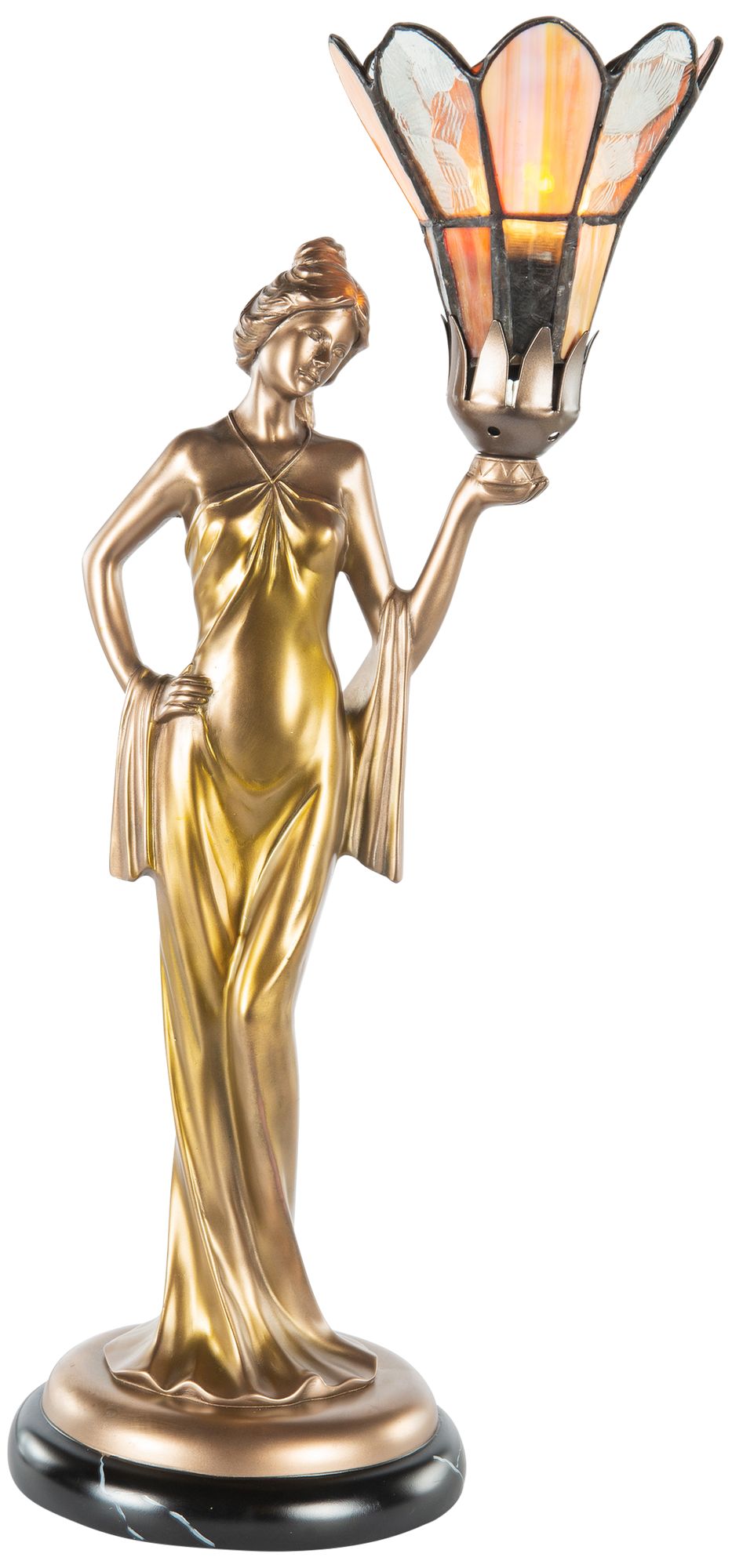 Image 2 Dale Tiffany Vita Lady Tiffa 18 1/4" High Art Glass Accent Lamp