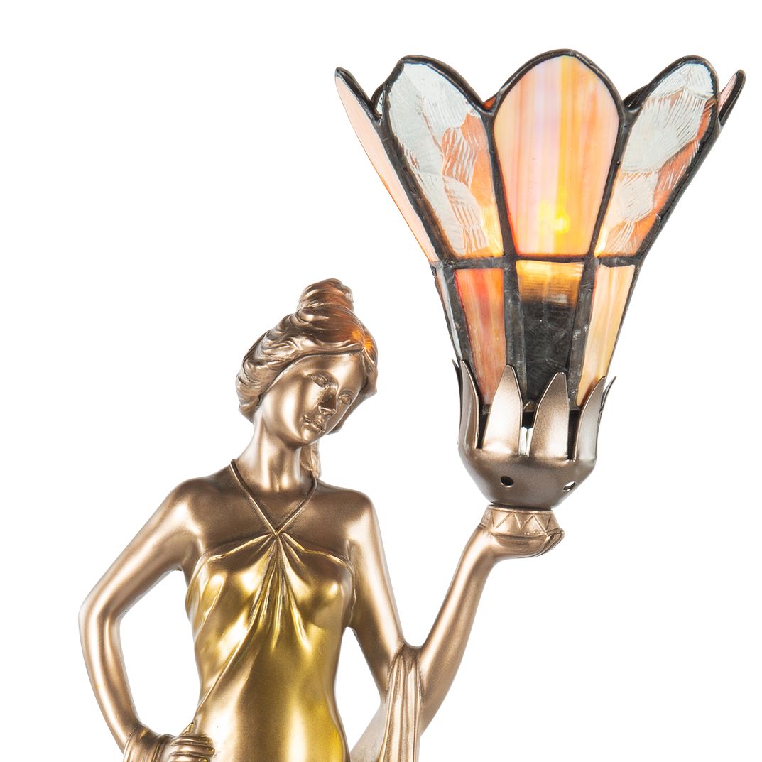 Image 3 Dale Tiffany Vita Lady Tiffa 18 1/4" High Art Glass Accent Lamp more views