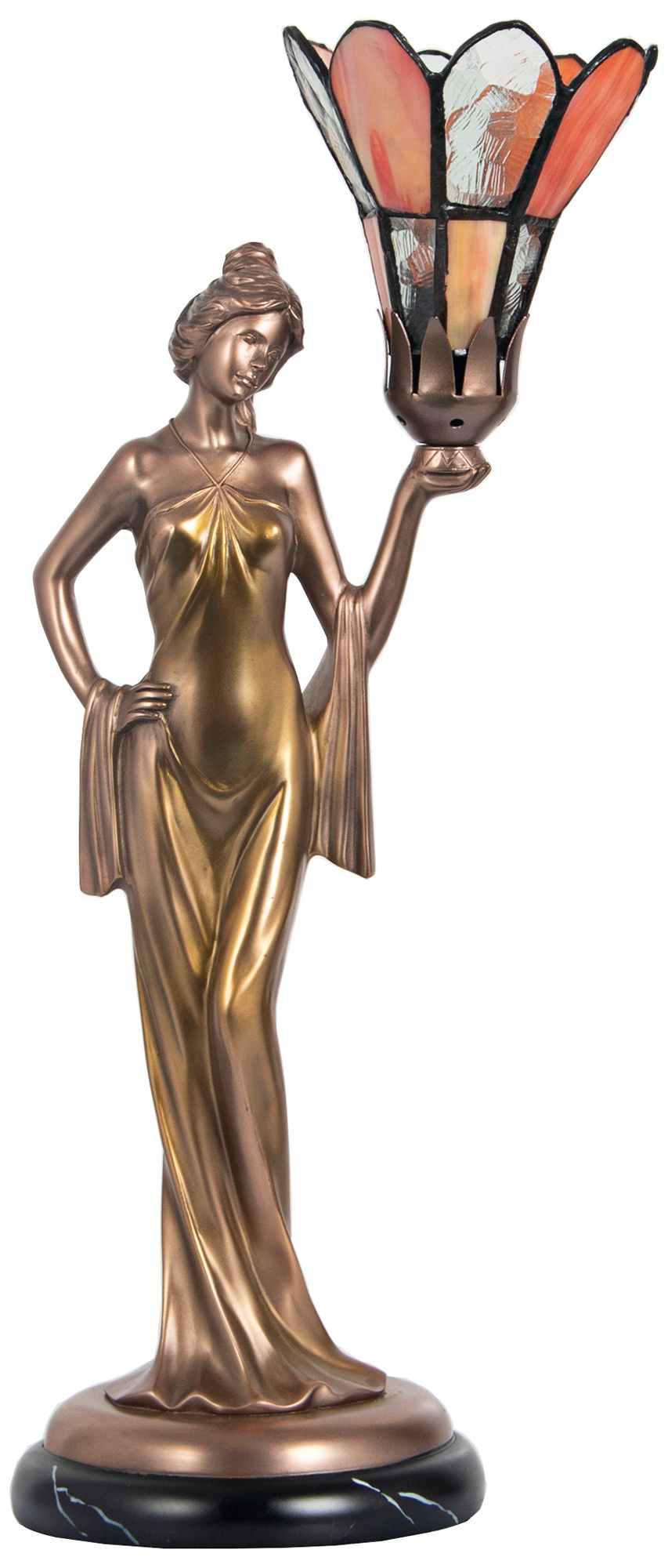 Image 6 Dale Tiffany Vita Lady Tiffa 18 1/4" High Art Glass Accent Lamp more views