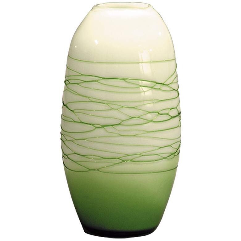 Image 1 Dale Tiffany Westerly Green 10 1/4 inchH Hand-Blown Glass Vase