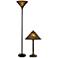 Dale Tiffany Wilderness Mica Table and Floor Lamp Set