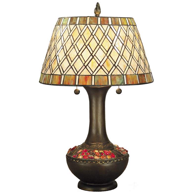 Image 1 Dale Tiffany Winona Art Glass Night Light Table Lamp