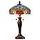 Dale Tiffany Zenia Fieldstone Rose Art Glass Table Lamp