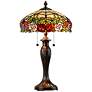 Thumbnail2 of Dale Tiffany Zenia Rose Art Glass Table Lamp