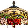 Thumbnail3 of Dale Tiffany Zenia Rose Art Glass Table Lamp more views
