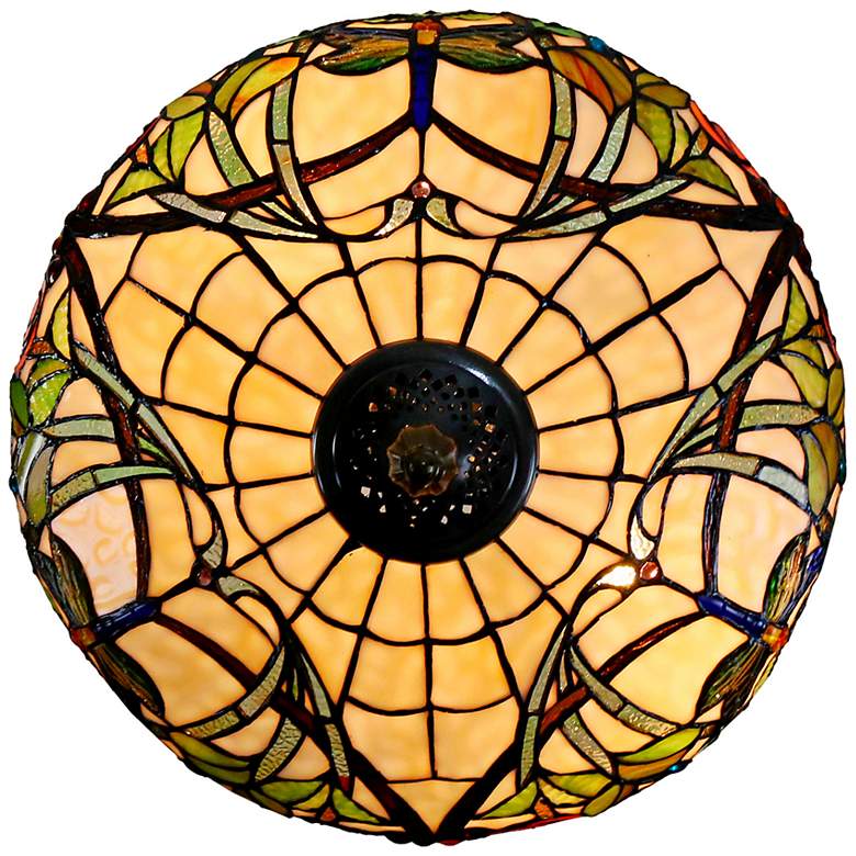 Dale Tiffany Zenia Rose Art Glass Table Lamp 8853A Lamps Plus