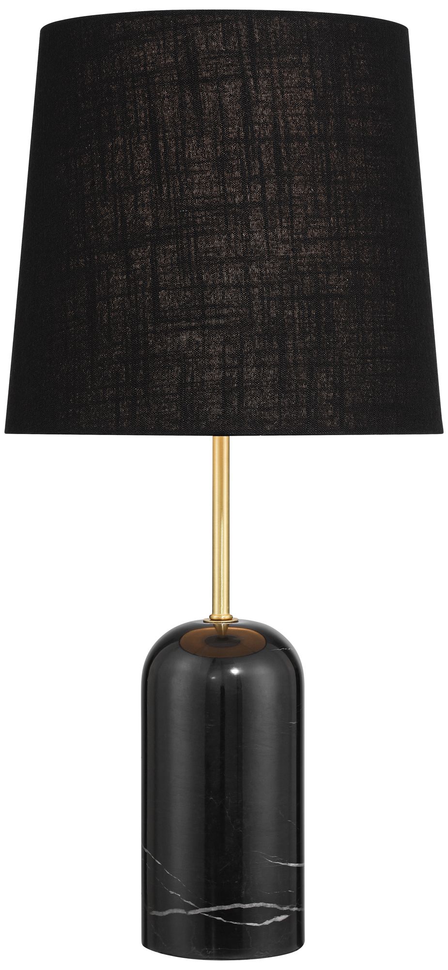 Image 3 Daleti 25" High Black Marble Table Lamp with Dimmer