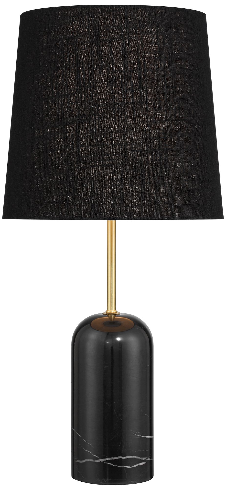 Image 3 Daleti 25" High Black Marble Table Lamp