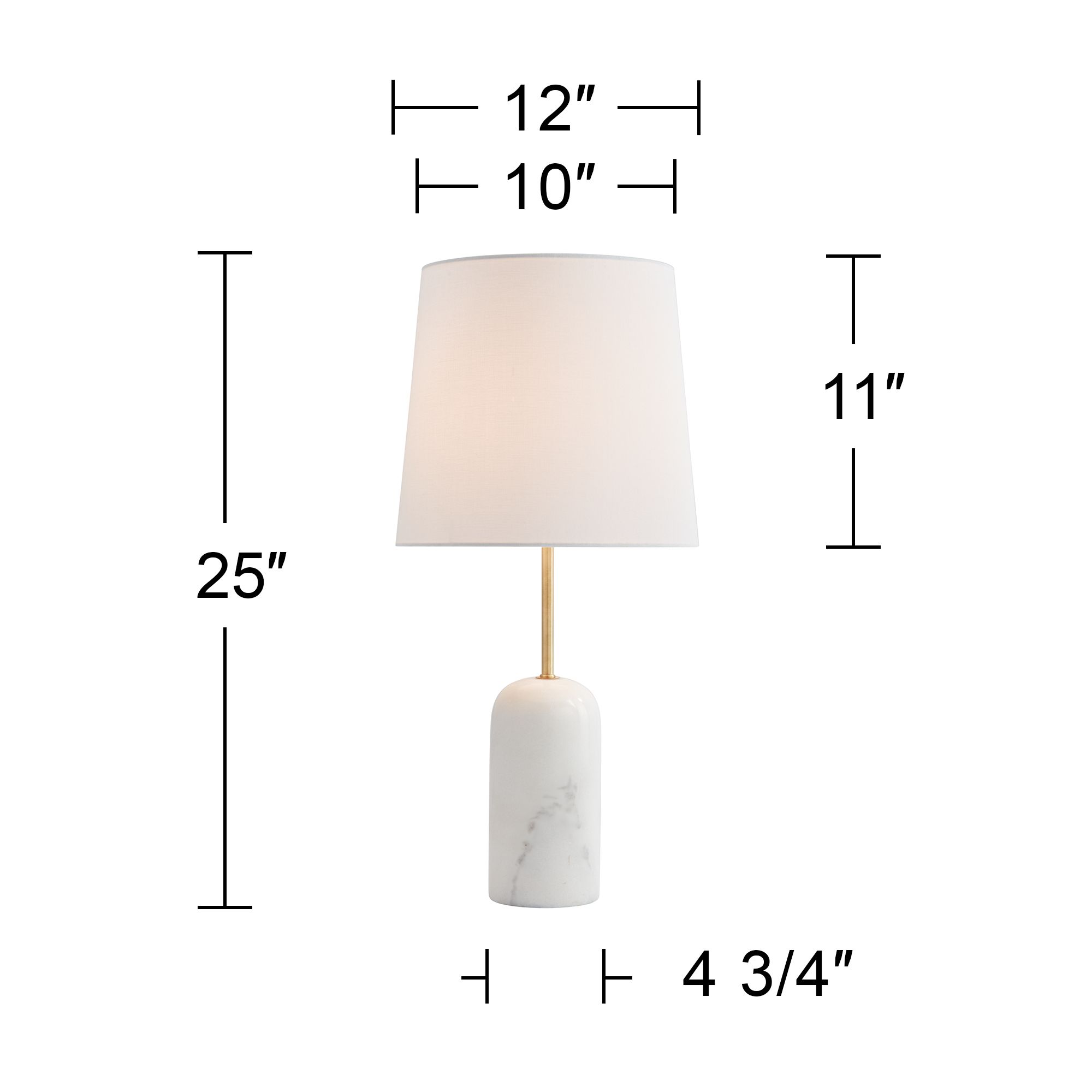 Watch A Video About the Daleti White Marble Table Lamp