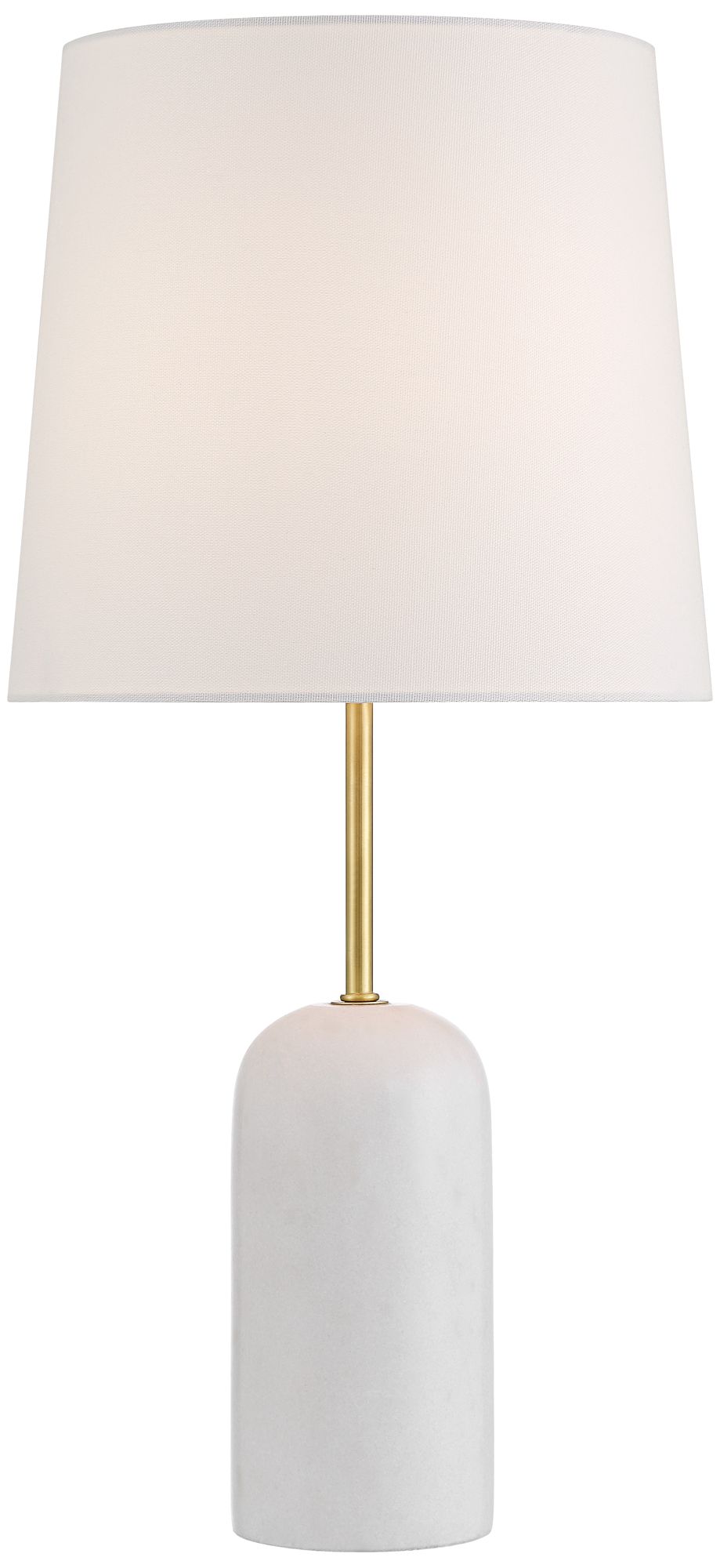Image 2 Daleti 25" High White Marble Table Lamp with Dimmer