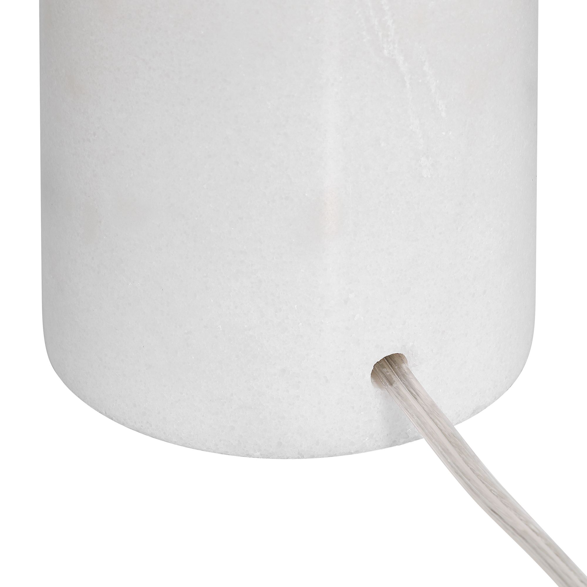 Daleti 25" High White Marble Table Lamp with Dimmer