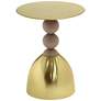 Daleyza 16" Wide Gold Metal Round Side Table