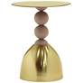 Daleyza 16" Wide Gold Metal Round Side Table