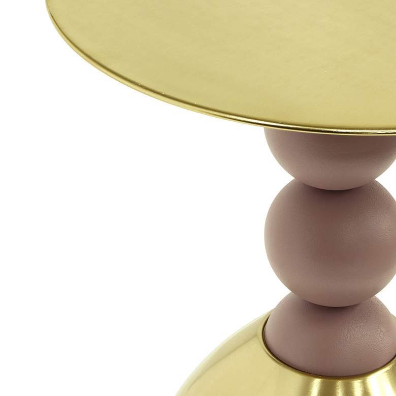 Image 5 Daleyza 16" Wide Gold Metal Round Side Table more views