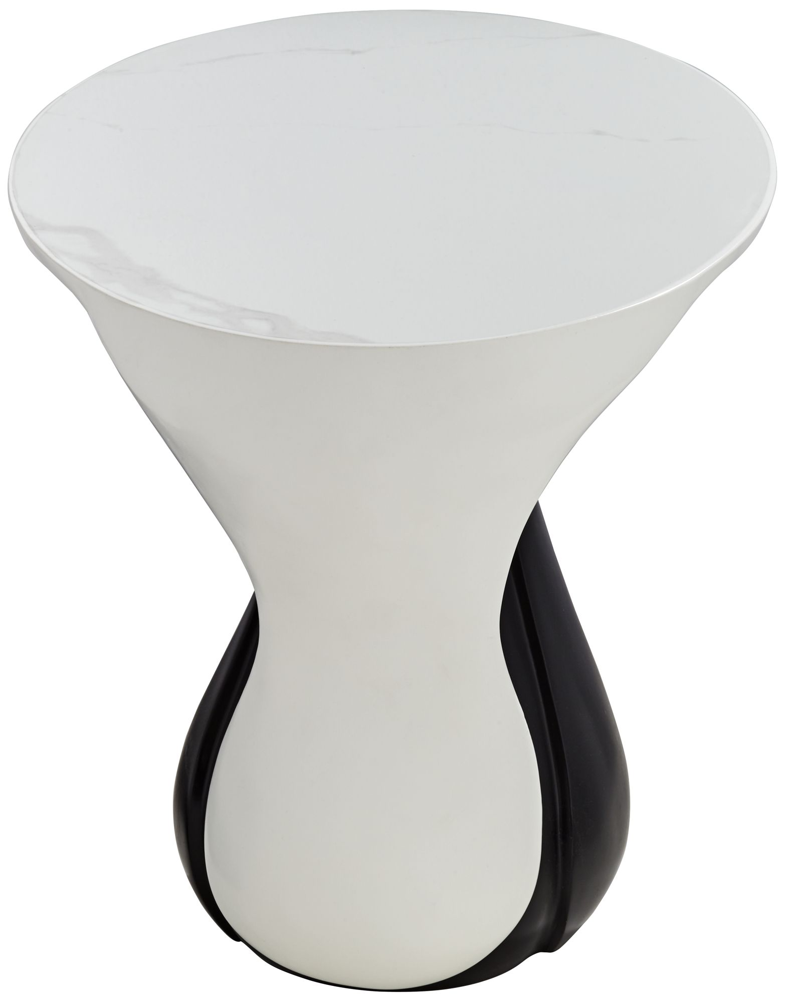 Dali Melt 27 1/2" Wide Black and White Marble Coffee Table