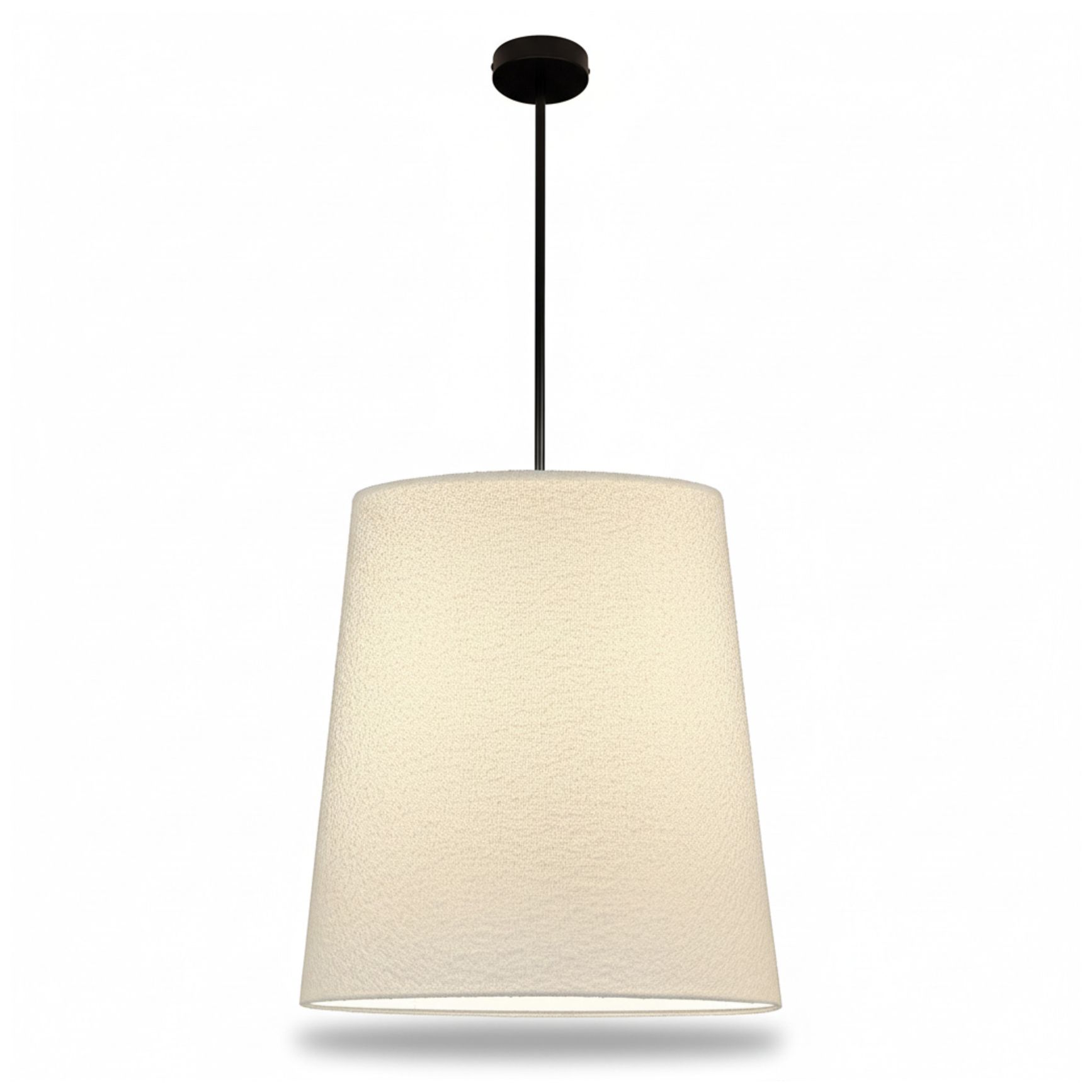 Image 2 Dalia 20" Wide Matte Black, White Pendant more views