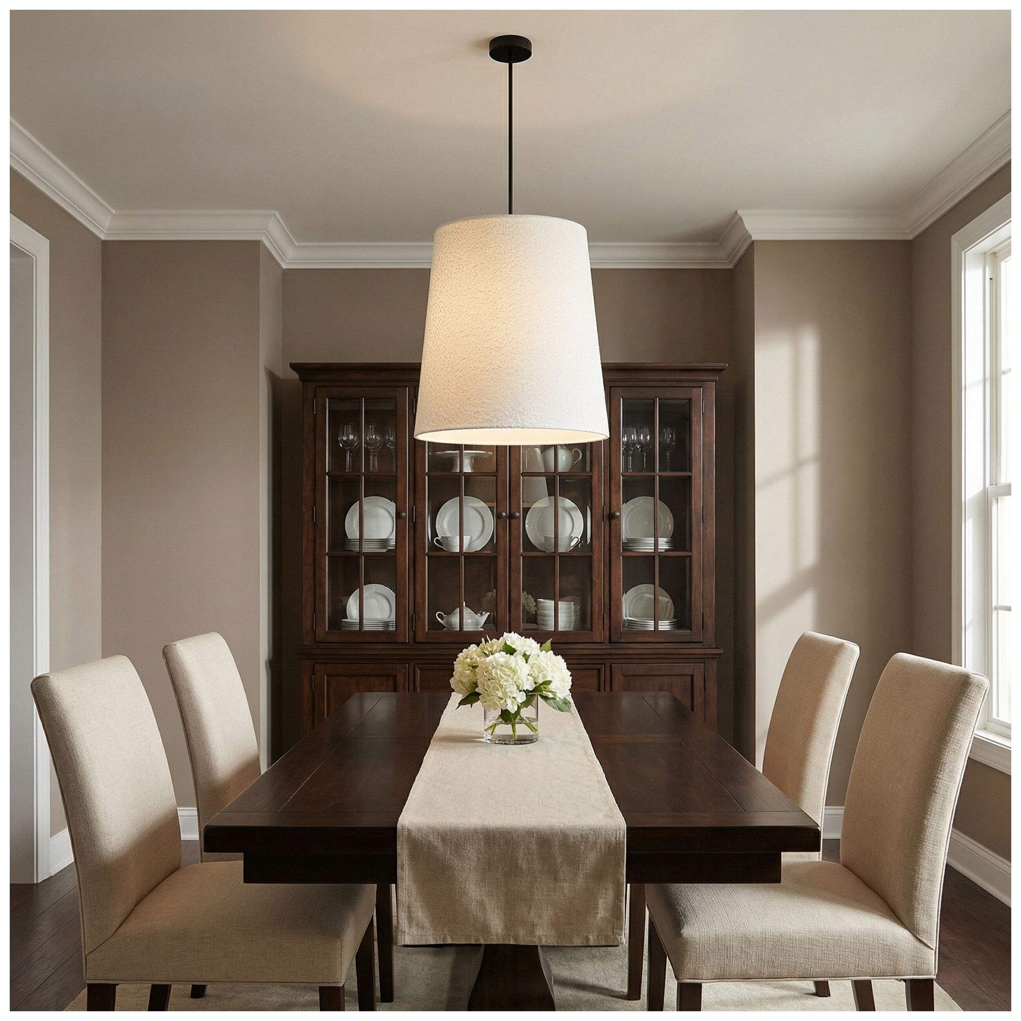 Image 6 Dalia 20" Wide Matte Black, White Pendant more views