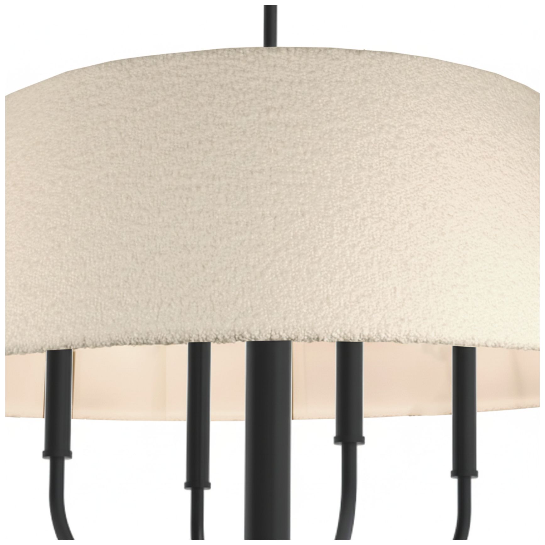 Image 3 Dalia 24" Wide 4-Light Matte Black, White Chandelier more views