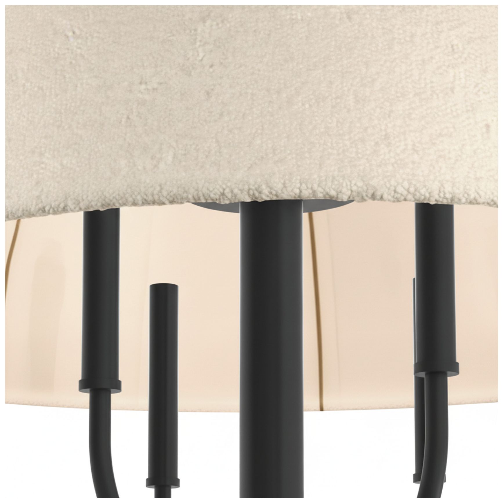 Image 4 Dalia 24" Wide 4-Light Matte Black, White Chandelier more views
