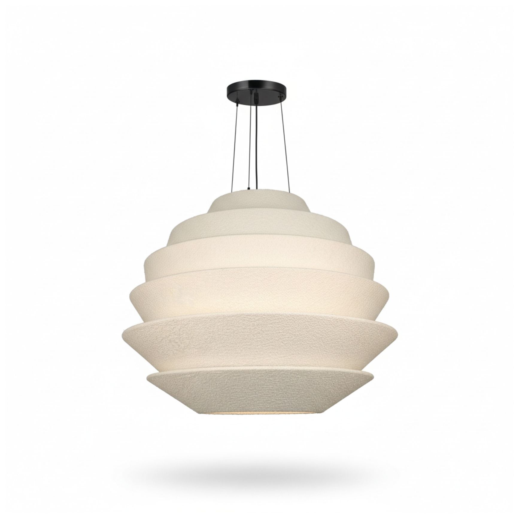 Image 2 Dalia 32" Wide 9-Light Matte Black, White Pendant more views