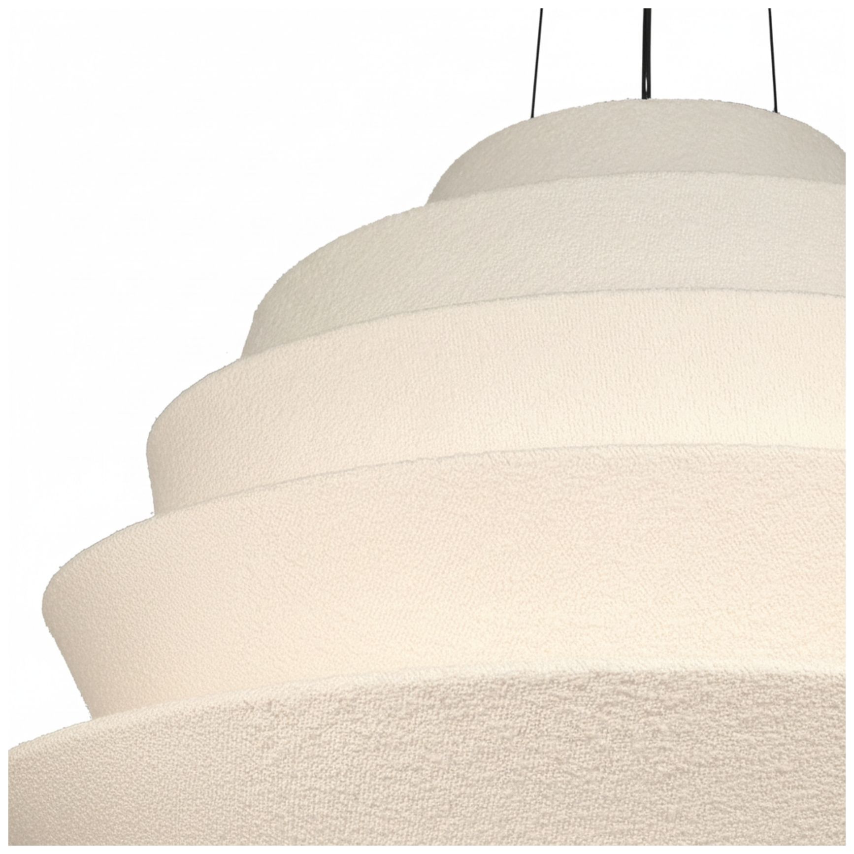 Image 4 Dalia 32" Wide 9-Light Matte Black, White Pendant more views