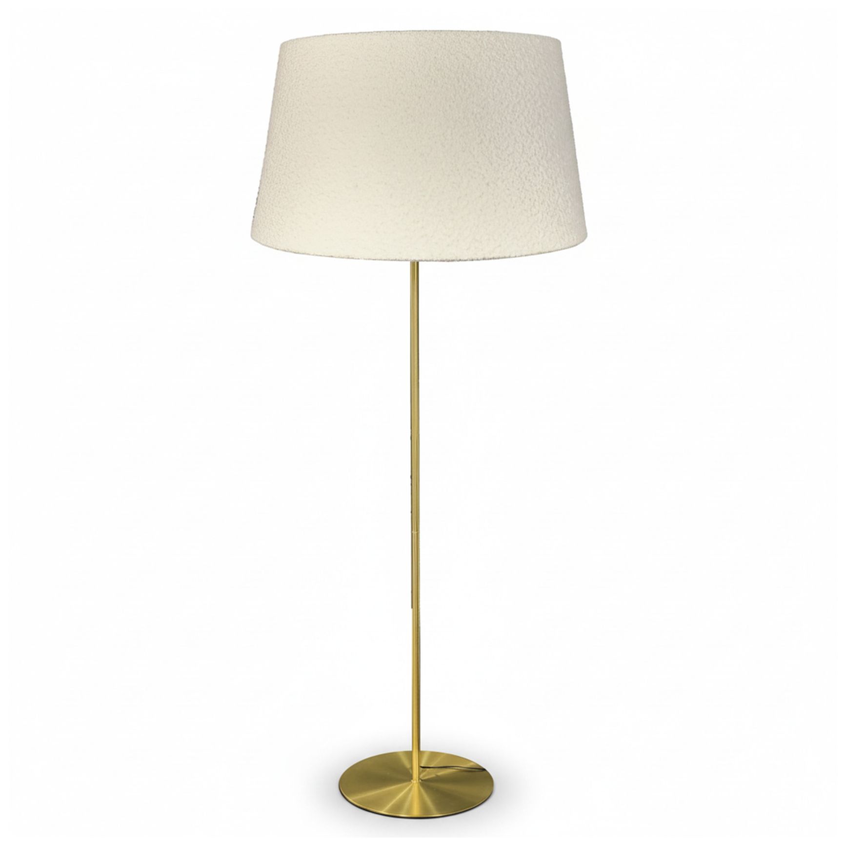 Image 2 Dalia 62" High Aged Brass, White Floor Lamp more views