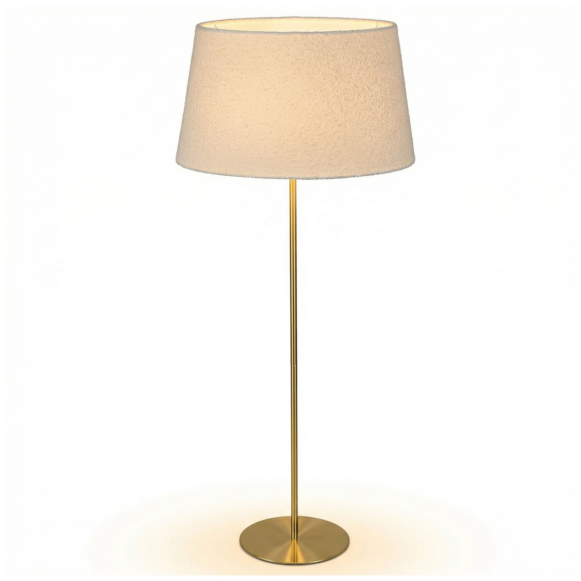 Image 3 Dalia 62" High Aged Brass, White Floor Lamp more views