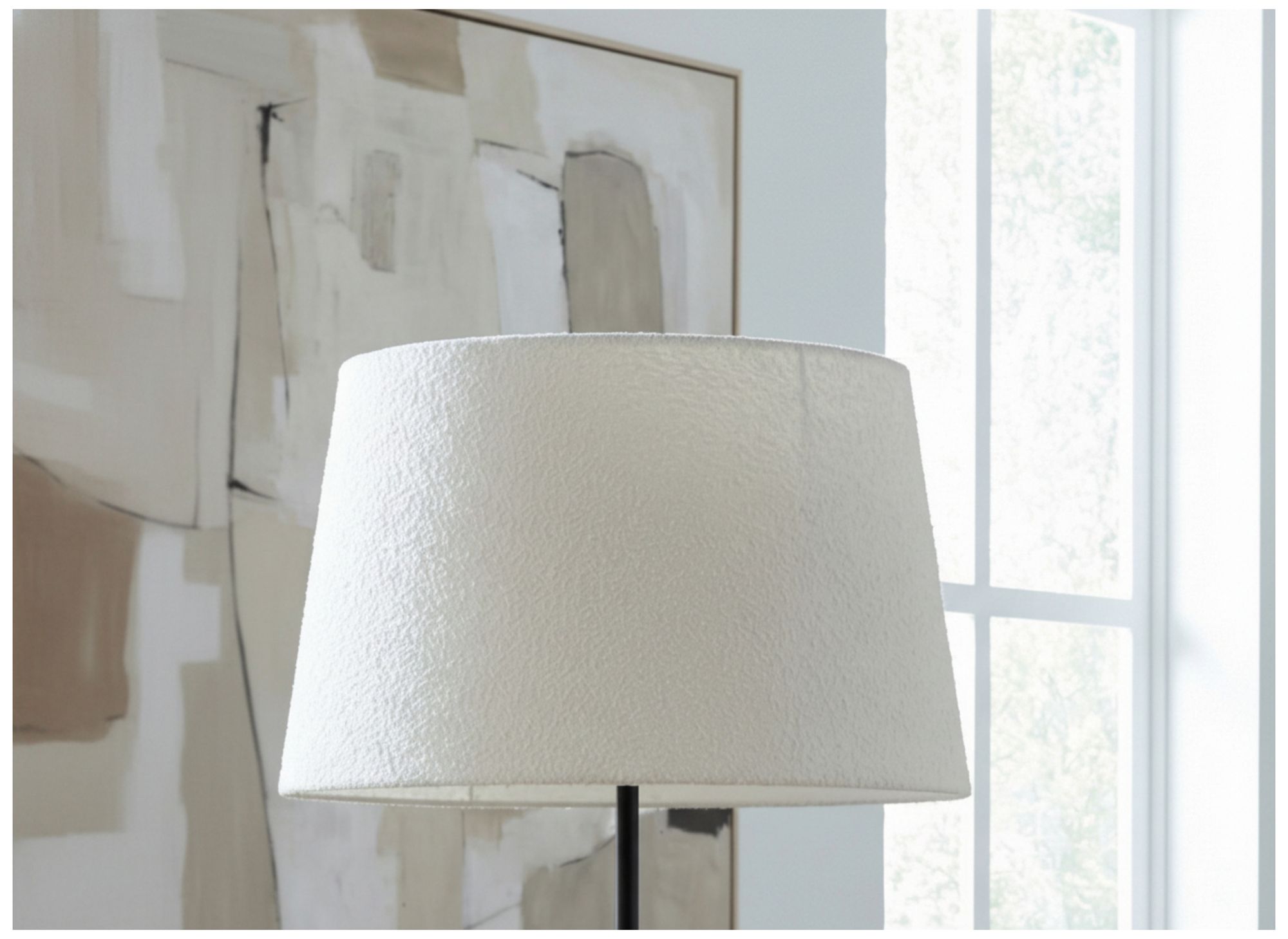 Image 4 Dalia 62" High Matte Black, White Floor Lamp more views