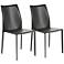 Dalia Black Stacking Side Chairs Set of 2