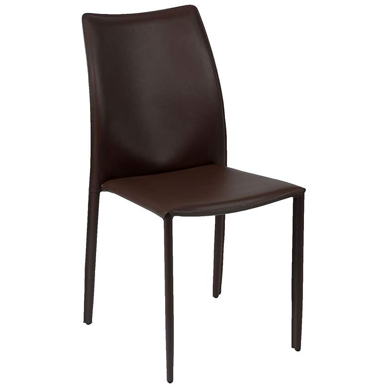 Image 3 Dalia Brown Stacking Side Chairs Set of 2 more views